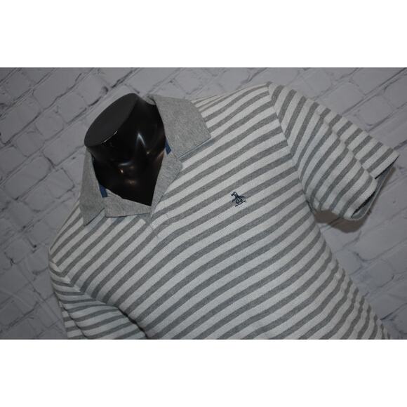 An Original Penguin Munsingwear Golf Polo Shirt Mens Size Large Slim Textured - Picture 1 of 6